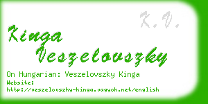 kinga veszelovszky business card